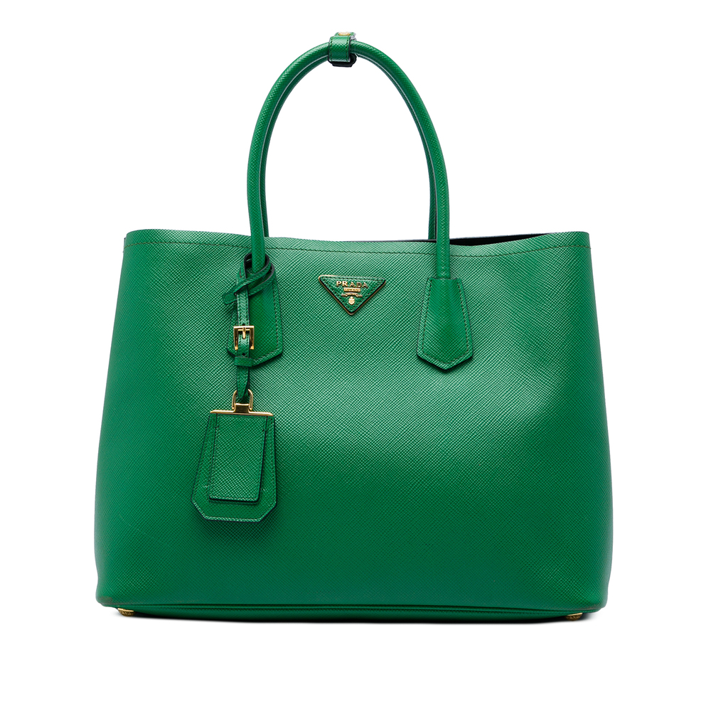 Pre-Loved Prada Large Saffiano Cuir Double Satchel
